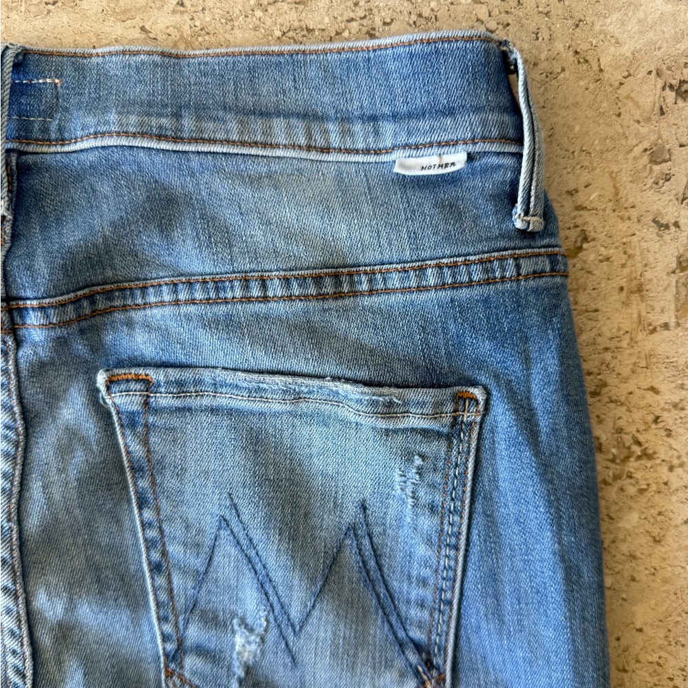 MOTHER The Insider Crop Fray Liar Liar Flame Jeans - Picture 7 of 13